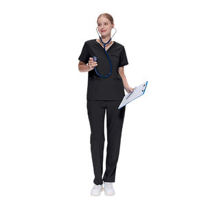 Slim-Fit pour les médecins esthéticiens accessoires assortis 2025 uniforme médical sur mesure marine femme gommages ensemble - Product Image 5
