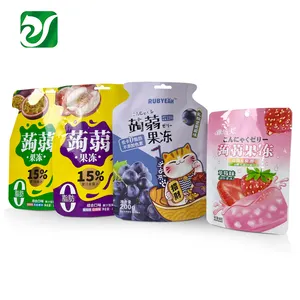 bolsa de plastico para alimentos Custom Printed Plastic Bags with Clear Window Heat Seal Stand Snack Packaging Pouch