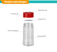 Spice Salt Seasonings Condiments Pepper Herb PET Jars