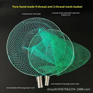 Grand filet à écumeur en nylon monofilament solide tissé à mailles fines à double nœud écologique pour la pêche en lac Accessoires de pêche - Product Image 6