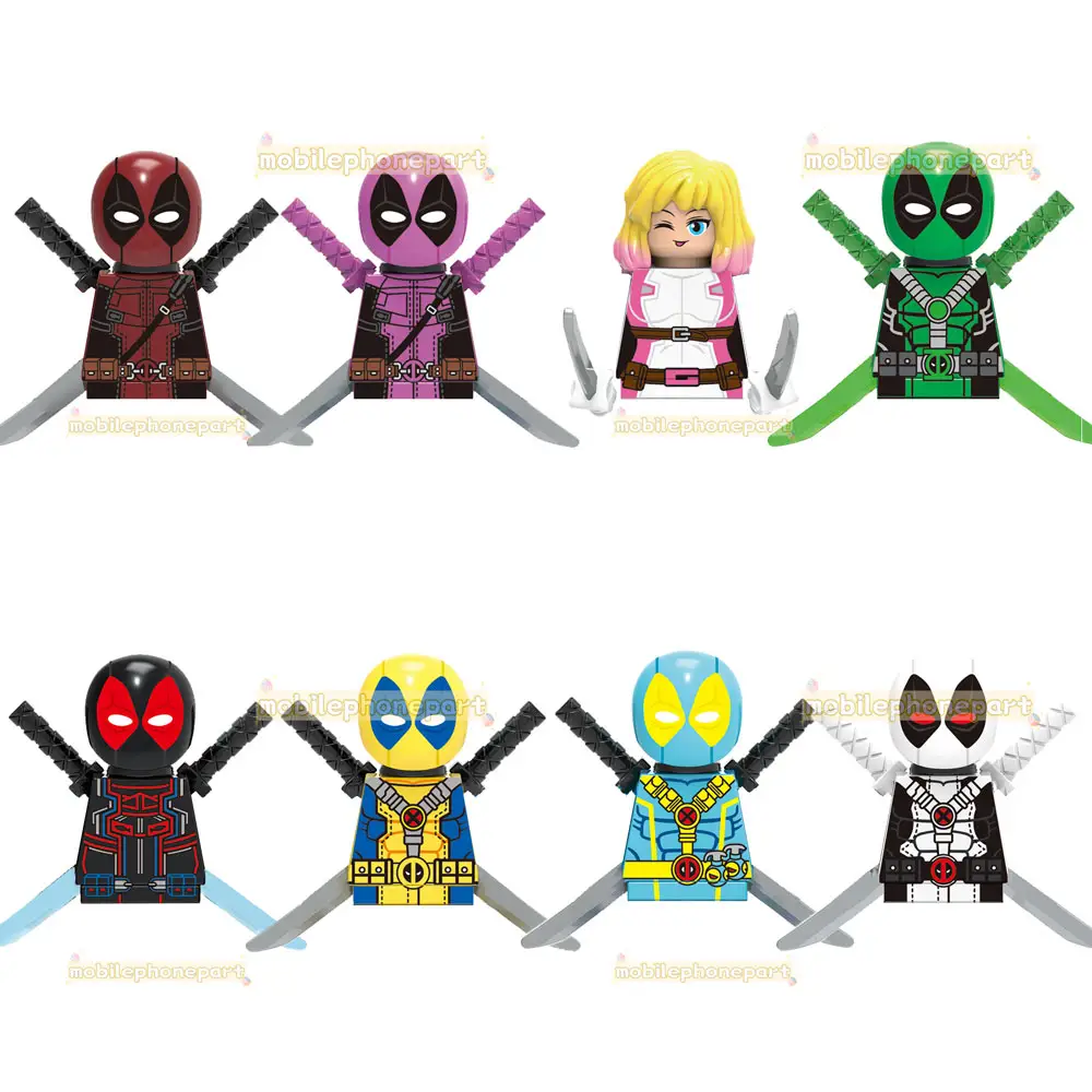 X0302 Anti-Hero Dead Greenpool Gwenpool Wade Wilson Pool Film Super Hero muton merakit mainan figur blok bangunan