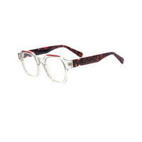 Vente de gros Logo personnalisé tendance Monture de lunettes optiques pour hommes Lunettes rétro faites à la main Monture de lunettes en acétate de haute qualité