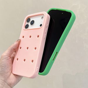 فتحات نقطة جوفاء ناعمة 16 لهاتف آيفون اير 13 14 15 17 برو ماكس تبديد الحرارة ديي غطاء المحمول مع زخارف الأحذية - Product Image 4