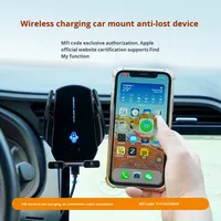 Chargeur de voiture sans fil avec support de téléphone et navigation, chargement et maintien automatiques par induction, noir, pour le nouveau modèle 2025
