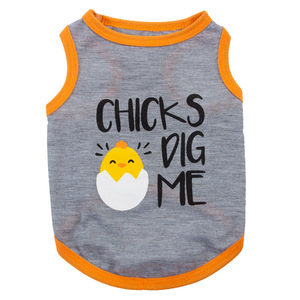 Vente en gros de chemises pour animaux de compagnie polyester respirant vêtements pour animaux de compagnie gilet à motif personnalisable pour chien et chat chemise sans manches d'usine en stock - Product Image 4