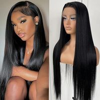 Perruque Lace Front HD Complète 13x6 Sans Colle en Gros, Cheveux Indiens Vierge Alignés avec Cuticules, Perruques de Cheveux Humains Vierge Bruts