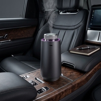 Diffuseur d'arômes de voiture en alliage d'aluminium de luxe, diffuseur d'huiles essentielles rechargeable, machine à parfum portable pour voiture/désodorisant de voiture
