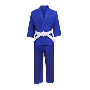 Kimono de Jiu Jitsu Azul, 100% Algodón Elástico, Transpirable, de Secado Rápido, Ligero, Uniforme de Artes Marciales Unisex para Judo - Product Image 4