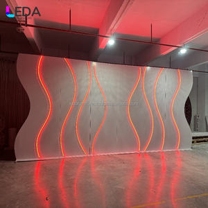 LEDA acrílico blanco varios colores LED gran geométrico Rectangular boda telón de fondo para diversas actividades - Product Image 1