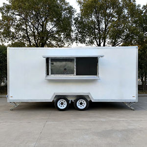 รถพ่วงขายอาหารเคลื่อนที่สีขาว สแตนเลส สำหรับอาหารจานด่วน กว้างขวาง ระดับมืออาชีพ ครัวเคลื่อนที่ อาหารหลากหลาย - Product Image 4