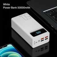 Chargeur portable de grande capacité 50000mah PD 3.0 Charge rapide 4 sorties USB Interface 10W Alimentation mobile Micro USB Entrée