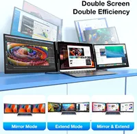 Écran portable triple ultra-fin 15,3 pouces IPS 1200p S8UltraMax pour ordinateurs portables de 13 à 17 pouces avec Mac/Windows