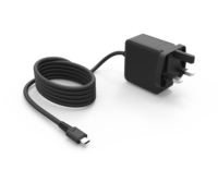 Cargador GaN USB-C de 45W con Cable Fijo, Compatible con Teléfono Móvil/Auriculares/Audífonos/Laptop/Reloj Inteligente, Enchufe para Reino Unido, Australia, Estados Unidos, Unión Europea e India