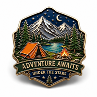 Badge en alliage de zinc de qualité supérieure avec placage or, argent et bronze pour la promotion, accessoire vestimentaire, coffret cadeau, sans frais de conception minimum