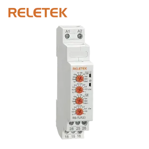 RELETEK Right-Left Timer Relay RS-TLR23 AC220V 50/60HZ Overcurrent Undercurrent Motor Protection Module Din-rail Mounting Relay