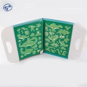 Préscolaire bricolage Puzzles éducatifs ouvert réutilisable autocollant livres magnétique <span class=keywords><strong>dinosaure</strong></span> jouets pour enfants garçons et filles - Product Image 3