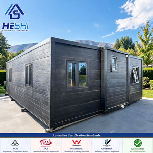 Maison préfabriquée extensible en conteneur de 30/40 pieds, 2 chambres, 1 salle de bain, avec fenêtre en alliage de 930 mm, projet clé en main à construction rapide, normes australiennes - Product Image 1
