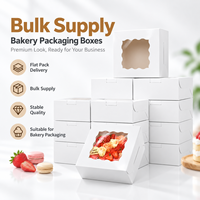 Boîtes rigides carrées en papier kraft macaron, prêtes à l'emploi, avec fenêtre à grande ouverture, revêtement UV, matériaux recyclés pour l'alimentation, vente directe usine YZ