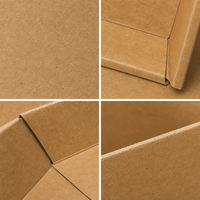 Boîte alimentaire en papier brun, tailles assorties, présentoir ouvert pour boulangerie, donuts, desserts, snacks, fruits, emballage en vrac, vente en gros, impression de logo OEM
