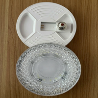 Plafonnier LED encastré moderne 2700K blanc froid, couvercle en verre, base en plastique, AC100-265V, câblage fixe, commande par interrupteur, IP20, Ra90, 30W