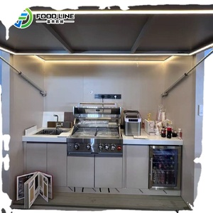 ห้องครัวกลางแจ้งแบบถอดประกอบได้ พร้อมหลังคาปิด ป้องกันสภาพอากาศ คุณภาพพรีเมียม - Product Image 2