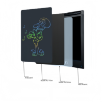 Tableta de escritura LCD para niños con papel de práctica, tablero de dibujo con alfabeto y guías de números, juguete educativo de aprendizaje
