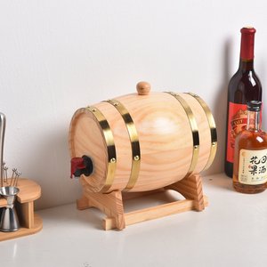 Baril à <span class=keywords><strong>bière</strong></span> en bois massif <span class=keywords><strong>de</strong></span> style antique, baril à vin en chêne vintage pour la décoration <span class=keywords><strong>de</strong></span> la maison, du bar, du restaurant et <span class=keywords><strong>de</strong></span> la boutique - Product Image 2