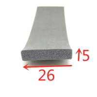 Bandes d'étanchéité de porte en caoutchouc mousse EPDM de type plat, en forme de I, ignifuges, avec ruban adhésif pour la découpe