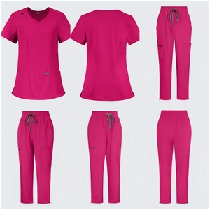Conjuntos de Uniformes Médicos con Cordón Ajustable 42346, Uniforme Hospitalario para Dama, Uniforme Hospitalario Rojo <span class=keywords><strong>Rosa</strong></span>, Uniforme Hospitalario Vino - Product Image 3