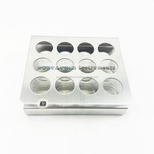 Estante para tubos de acero inoxidable con logotipo personalizado al por mayor, soporte manual para instrumentos quirúrgicos dentales con aprobación CE, estante para tubos de ensayo para uso en laboratorio - Product Image 1