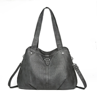 Bolso Tote de PU para Mujer, Moderno, con Cierre de Cremallera, Diseño Anti-Robo y Portátil. Bolso Retro Único para Uso Diario
