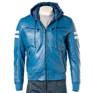 High Quality Men's Genuine Fashion <b>Leather</b> <b>Jacket</b> Latest Design with <b>Long</b> Sleeve Breathable and Quick Dry Fashion <b>Leather</b> <b>Jacket</b> - Product Image 2