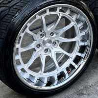 Jantes forgées chromées personnalisées en 2 parties, 18-24 pouces, 5x114.3/112/130 PCD, nouvelles en fibre de carbone, 25 mm ET pour Mercedes & Rolls Royce