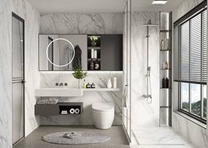 Meuble de salle de bain JINGSHUN, armoire de <span class=keywords><strong>douche</strong></span> en <span class=keywords><strong>bois</strong></span> de qualité supérieure, prêt à assembler, armoires flottantes, ENF, maison entière, appartement, extérieur - Product Image 3