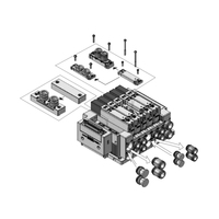 SMC 11F Conector D-sub múltiple N7 C2C3C4C6 Conector enchufable que conecta la base Puerto lateral