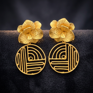 Pendientes de latón hechos a mano con corte princesa, estilo bohemio, regalo para mujer - Product Image 2