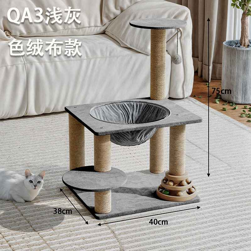 QA3-40x38x75cm Light Gray Velvet Style