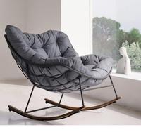 Fauteuil à bascule moderne en métal STG pour jardin et terrasse, style européen et américain, portable et léger, idéal pour villa