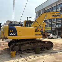 Excavatrice Komatsu PC220 d'occasion, fournisseur direct, vente directe, pelle sur chenilles d'occasion, engin de construction