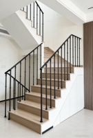 Balustres en alliage d'aluminium-magnésium de haute qualité, meneaux d'escalier en fer forgé pour villa