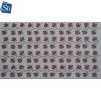 Motif floral rouge et vert avec strass, bordure décorative pour robe de Noël, transfert thermocollant lavable en cristal, pour DIY professionnel