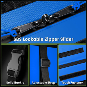Free Sample 100% Waterproof 300L-400L Dual Side Opening Nylon Car <b>Roof</b> Top Cargo Carrier <b>Bag</b> with Reinforced Straps - Product Image 6