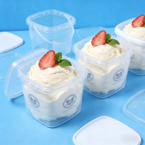 Seau carré <span class=keywords><strong>en</strong></span> PP de qualité alimentaire, à fermeture hermétique, durable et recyclable, idéal pour sauces, céréales, aliments pour animaux (chats, chiens) et peinture – Vente directe usine - Product Image 4