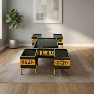 Conjunto de Sala de Estar Tradicional Árabe Majlis |   Mueble Modular Extensible y Plegable con Tapicería de Tela |   Personalizable |   Envío Gratuito a Todo el Mundo | - Product Image 3