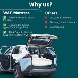 Materasso SUV Extra resistente con materasso ad aria potenziato, materasso auto per SUV, materasso SUV Ultra-spesso e comodo - Product Image 4