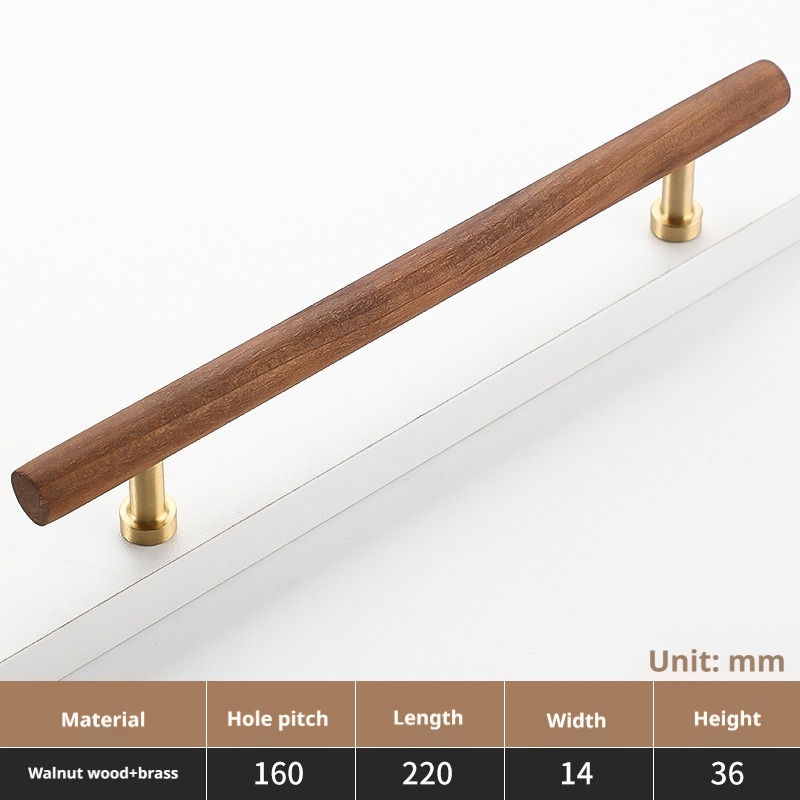8877# Espacement des trous de 160 mm en bois de noyer
