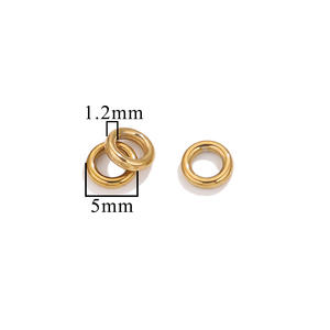 All'ingrosso alla rinfusa 4-8mm anello cerchio in acciaio inox 18K placcato oro fai da te accessori personalizzati gioielli creazioni - Product Image 5