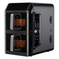 Friteuse à air numérique à double étage de 11,2 L avec fenêtre visible, lumière de cuisson, 6 programmes prédéfinis, écran tactile LED pliable, 2400 W
