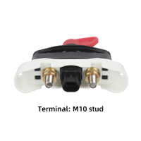 Interrupteur rotatif d'isolement de batterie 2 pôles 2 broches M10 150A 12V/24V en plastique pour systèmes électriques de camions