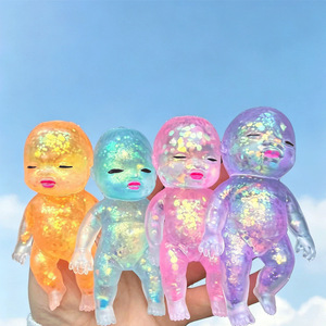 Poupées Fidget en TPR à Paillettes en Gros - Couleurs Assorties, Jouets Anti-Stress à Rebond Lent pour Enfants et Adultes - Product Image 2